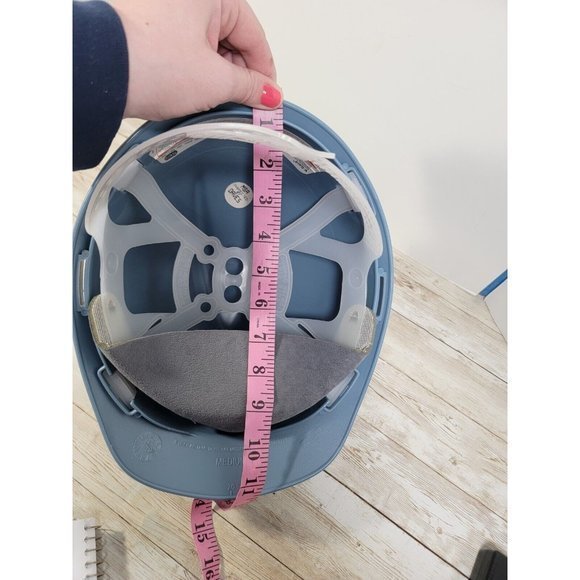 Vintage Hard Hat Hoover Dam Hard Hat Tour Size Medium V-gard Blue - Picture 16 of 16